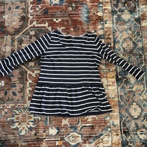 GARNET HILL striped peplum